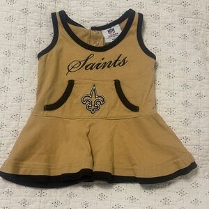 New Orleans Saints Toddler Gold Tank Top Dress